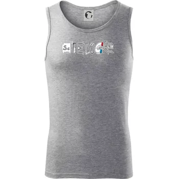 Pánské termoprádlo Science věda nápis - Tílko pánské Core - XL ( Tmavě šedý melír )