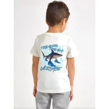 Dětská móda Chlapecké tričko VSB TRALALERO bílé, VELIKOST DĚTI 86-92