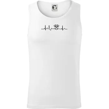 Ekg knírač hlava - Tílko pánské Core - M ( Bílá )