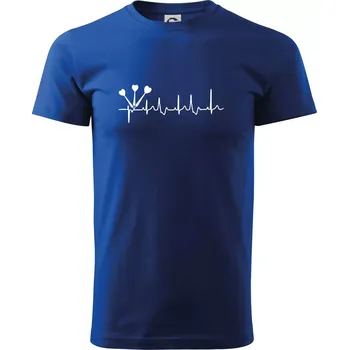 Pánské tričko EKG šipky - Triko extra velké (5-8XL) - 6XL ( Královská modrá )