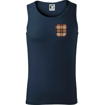 Flanelové triko hnědé - Tílko pánské Core - M ( Námořní modrá (velmi tmavá - téměř černá) )