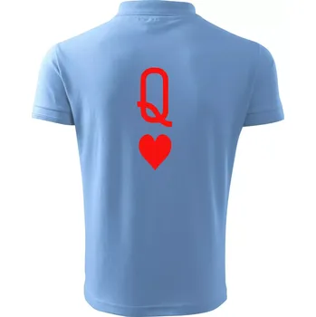 Pánská košile Poker Q love - Polokošile pánská Pique Polo 203 - 4XL ( Pyžamově světlá modrá )
