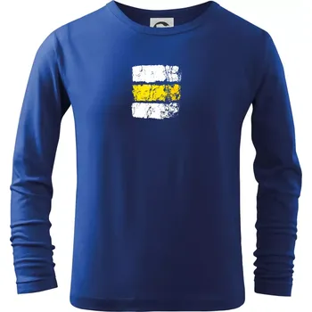 Chlapecké tričko Turistická značka - žlutá - Triko dětské Long Sleeve - 146 cm/10 let ( Královská modrá )