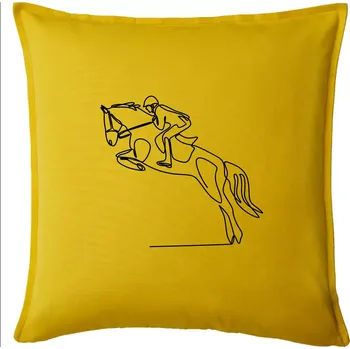 Polštář Jízda na koni jedním tahem - Polštář 50x50 - 50x50 - Pouze potah ( Žlutá )