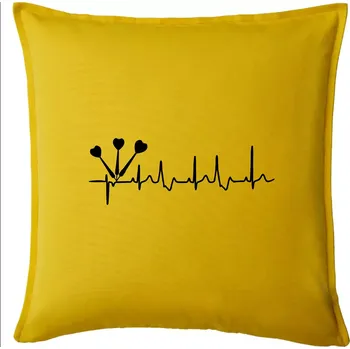Polštář EKG šipky - Polštář 50x50 - 50x50 - Pouze potah ( Žlutá )