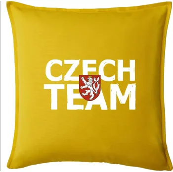 Polštář Czech team - Český lev - Polštář 50x50 - 50x50 - Pouze potah ( Žlutá )