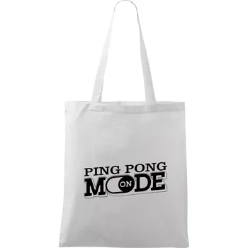 Ping pong mode - Taška bavlněná - 42 x 38 cm ( Bílá )