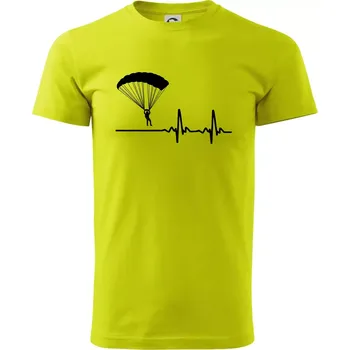 Pánské tričko Paragliding EKG - Klasické pánské triko vyšší gramáže - XL ( Limetková )