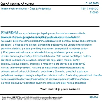 ČSN 73 0540-2 - Tepelná ochrana budov - Část 2: Požadavky - Tisk