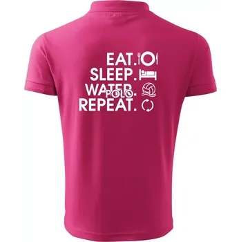 Pánská košile Eat sleep water polo repeat - Polokošile pánská Pique Polo 203 - 3XL ( Purpurová )