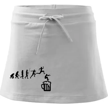 Dámská sukně Evoluce pivo skok - Sportovní sukně - two in one - S ( Bílá )