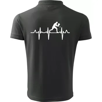 Pánská košile EKG stolní tenista stojící - Polokošile pánská Pique Polo 203 - 3XL ( Tm. břidlice (šedozelená) )