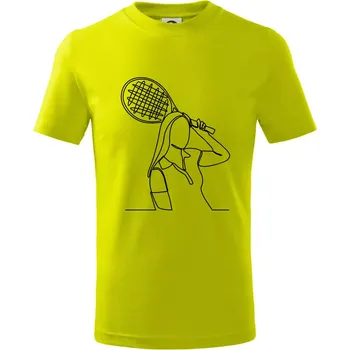 Chlapecké tričko Tenistka jednim tahem - Tričko dětské bavlněné - 104-110cm / 3-4 roky ( Limetková )