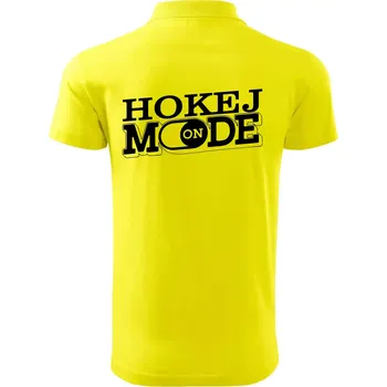 Pánská košile Hokej mode - Polokošile pánská Pique Polo 203 - 5XL ( Citrónová )