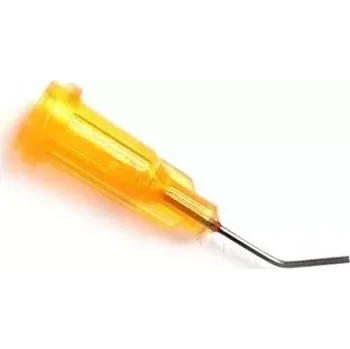 Lepící sada Zahnutá jehla PPU23 45° oranžová (Zahnutá dávkovací jehla z nerezové oceli s úhlem 45°, opatřená polypropylenovým nábojem.)