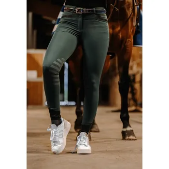 Jezdecké kalhoty EQUITHÈME Rajtky Safir Je t'aime Equithème, s gripem na kolenou, dámské, dark green 42