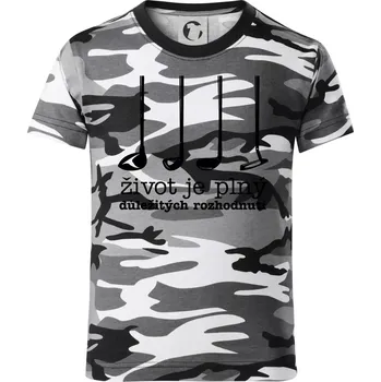 Chlapecké tričko Golf - důležitá rozhodnutí - Dětské maskáčové triko - 146 cm/10 let ( Šedý maskáč )