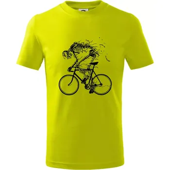 Chlapecké tričko Cyklo kostra - Tričko dětské bavlněné - 98 cm / 2 roky ( Limetková )