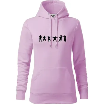 Dámská mikina Karate postavy - Mikina dámská Cape s kapucí - XS ( Orchid )