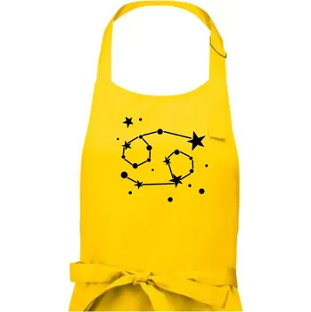 Kuchyňská zástěra Souhvězdí - Cancer - Rak - Pánská zástěra na vaření - Univerzální velikost ( Žlutá )