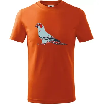 Chlapecké tričko Papoušek vintage - Tričko dětské bavlněné - 134 cm/8 let ( Oranžová )