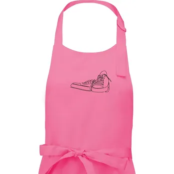 Kuchyňská zástěra Boty jedním tahem - Pánská zástěra na vaření - Univerzální velikost ( Růžová )