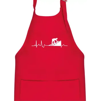 Kuchyňská zástěra EKG pokrývač - Dětská zástěra na vaření - Univerzální velikost ( Červená )