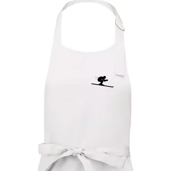 Kuchyňská zástěra Sjezdař prso - Dámská zástěra na vaření - Univerzální velikost ( Bílá )