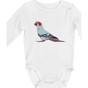 Papoušek vintage - Body kojenecké s dlouhým rukávem - Dlouhý r. do 3 měs ( Bílá )