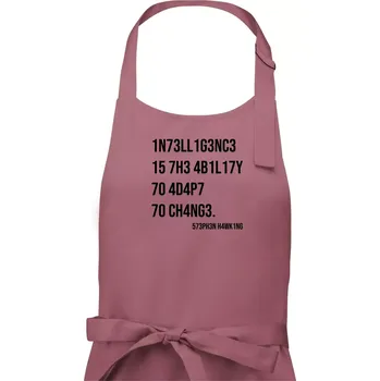 Kuchyňská zástěra Test inteligence - Stephen Hawking - Dámská zástěra na vaření - Univerzální velikost ( Starorůžová )