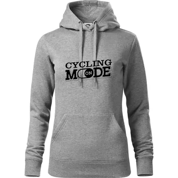 Dámská mikina Cycling mode - Mikina dámská Cape s kapucí - S ( Tmavě šedý melír )