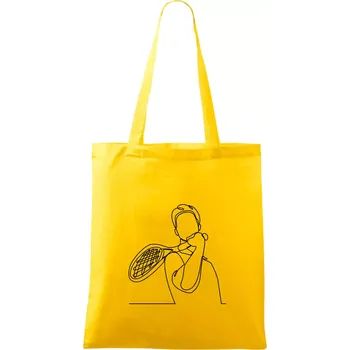 Tenista jednim tahem - Taška bavlněná - 42 x 38 cm ( Žlutá )