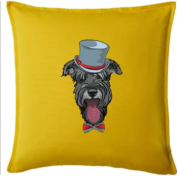 Polštář Knírač v klobouku - Polštář 50x50 - 50x50 - Pouze potah ( Žlutá )