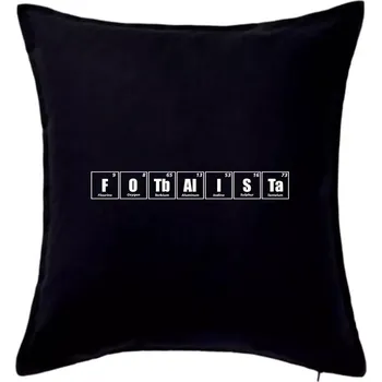 Polštář Tabulka fotbalista - Polštář 50x50 - 50x50 - Včetně výplně ( Černá )