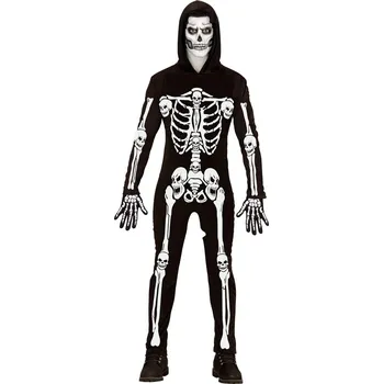 Karnevalový kostým Pánský overal kostlivec - M