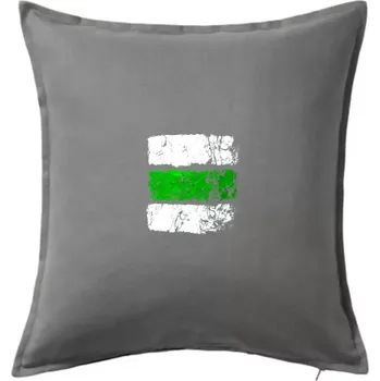 Polštář Turistická značka - zelená - Polštář 50x50 - 50x50 - Pouze potah ( Tmavě šedý melír )