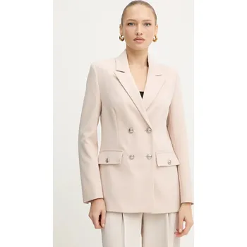 Dámské sako Sako Guess FIONA béžová barva, W5YN20 WH9Y2 W5YN20.WH9Y2 02X, vel. XL