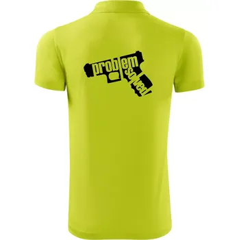 Pánská košile Problém - zbraň - Polokošile Victory sportovní (dresovina) - 3XL ( Limetková )