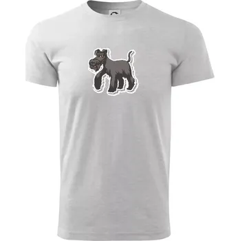 Knírač samolepka - Triko extra velké (5-8XL) - 6XL ( Světlešedý Melír )