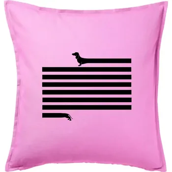 Polštář Jezevčík dlouhý - Polštář 50x50 - 50x50 - Pouze potah ( Růžová )