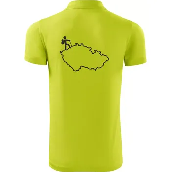 Pánská košile Český turista - Polokošile Victory sportovní (dresovina) - M ( Limetková )