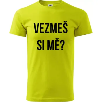 Zásnuby - Klasické pánské triko vyšší gramáže - 2XL ( Limetková )