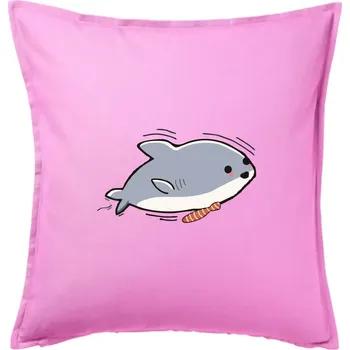 Polštář Veselý žralok - Polštář 50x50 - 50x50 - Pouze potah ( Růžová )