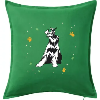 Polštář Knírač sedící - Polštář 50x50 - 50x50 - Pouze potah ( Středně zelená )