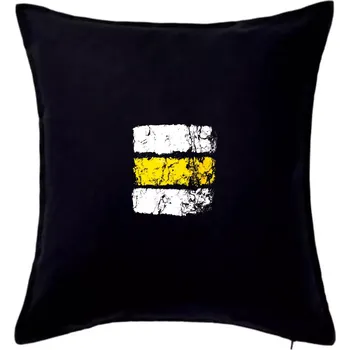 Polštář Turistická značka - žlutá - Polštář 50x50 - 50x50 - Pouze potah ( Černá )