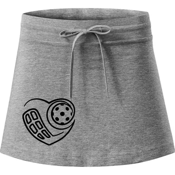 Dámská sukně Florbal love - Sportovní sukně - two in one - XS ( Tmavě šedý melír )