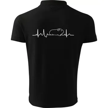 Pánská košile EKG morče - Polokošile pánská Pique Polo 203 - 5XL ( Černá )