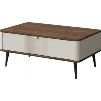 Nábytek Konferenční stolek Rotevio RT16, Barva: kašmír / kašmír + ořech MIRJAN 5903211425813