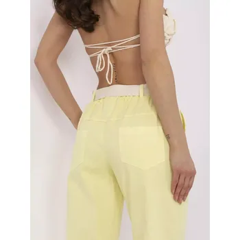 Dámské kalhoty Kalhoty DHJ SP 20506.79 světle žluté jedna velikost