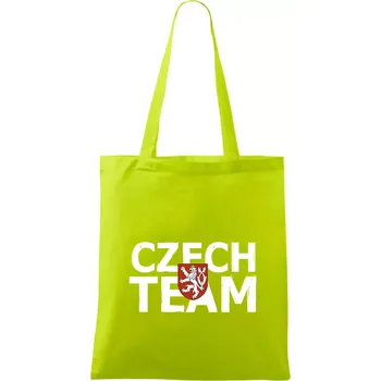 Nákupní taška Czech team - Český lev - Taška bavlněná - 42 x 38 cm ( Limetková )